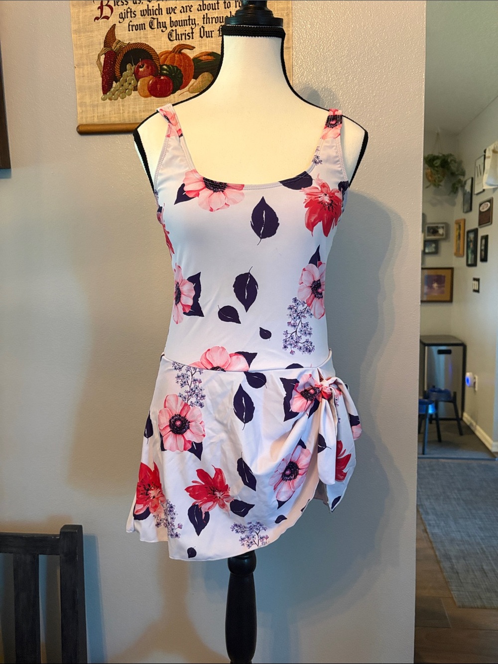White Floral Sundress with Adjustable Straps